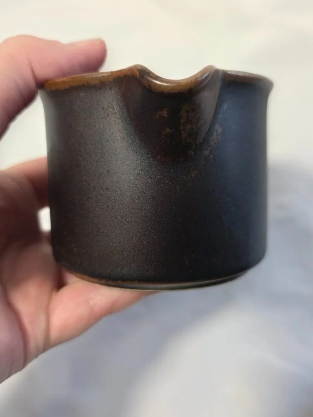 Arabia of Finland Rushka Creamer Light & Dark Brown Spotted NEW
